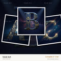 Constellation Night alphabet — choose an individual printable letter