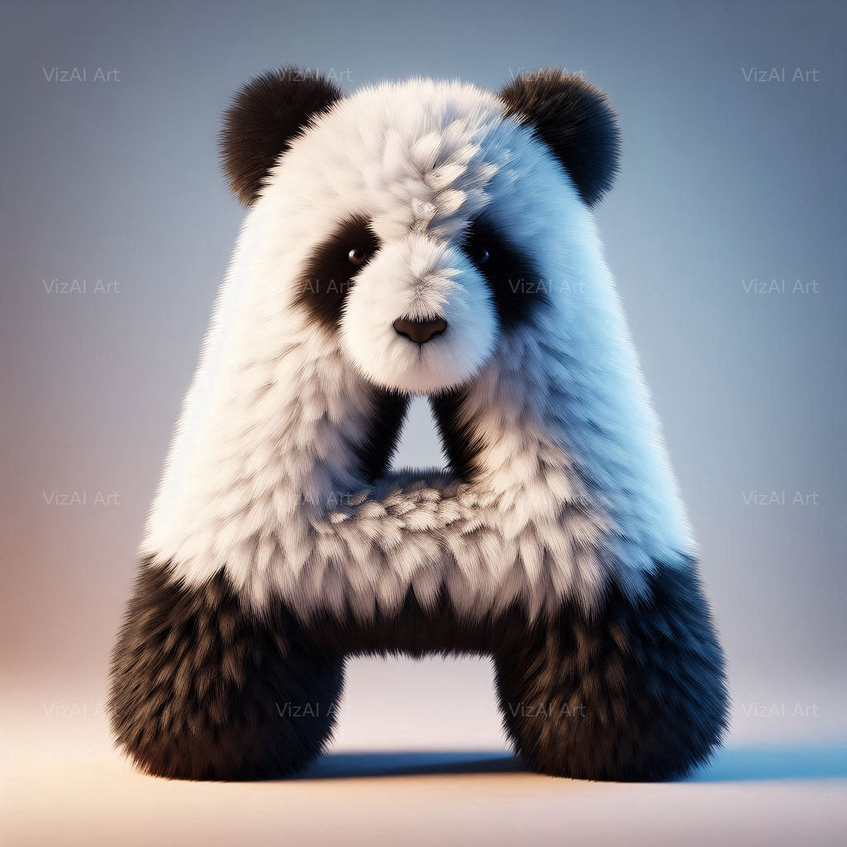 Panda alphabet letter A