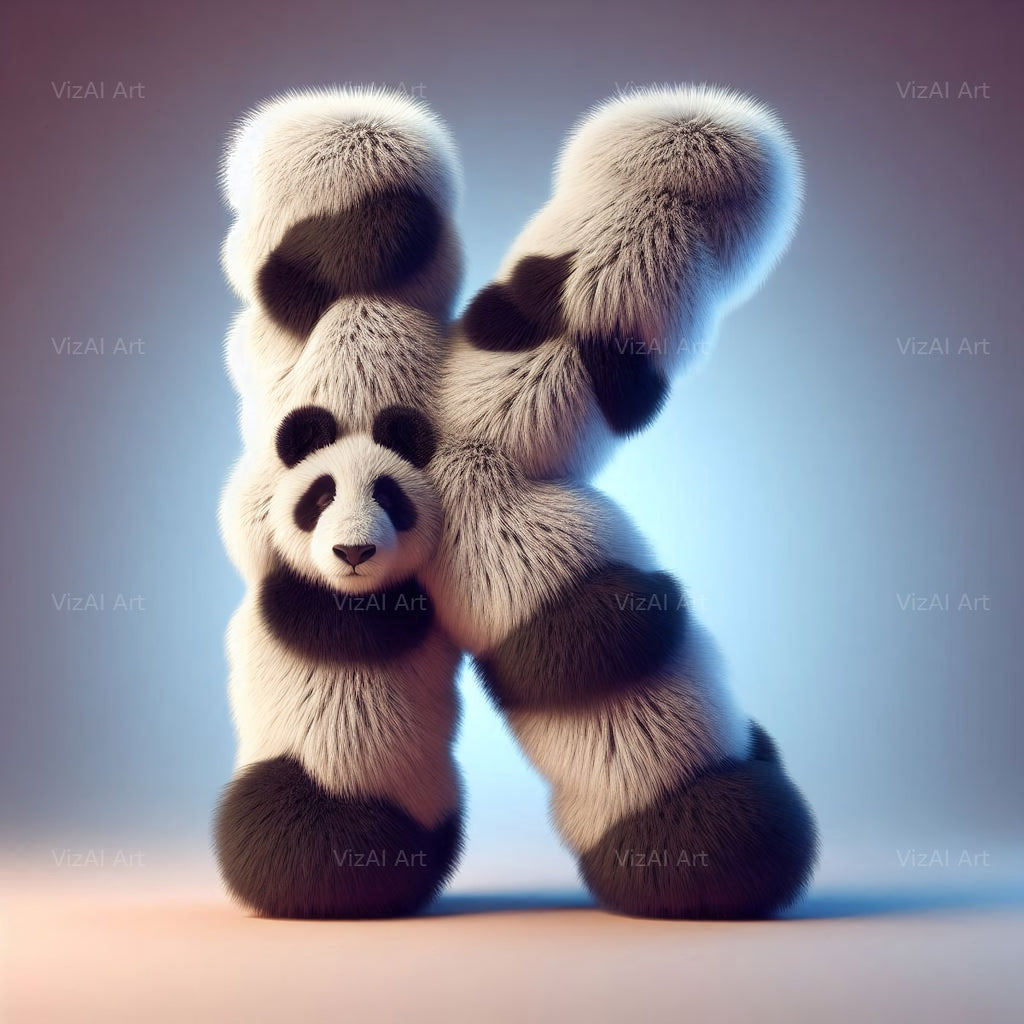 Panda alphabet letter K