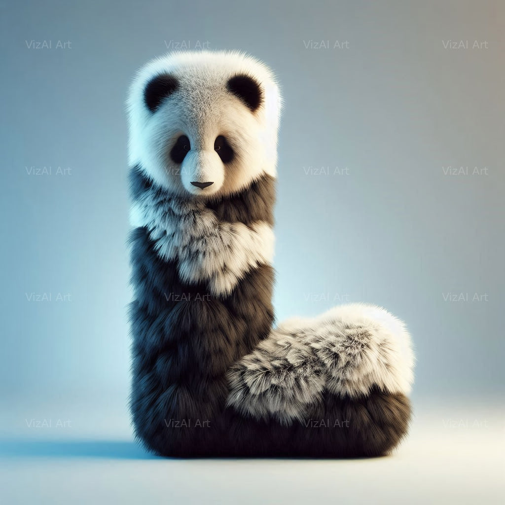 Panda alphabet letter L