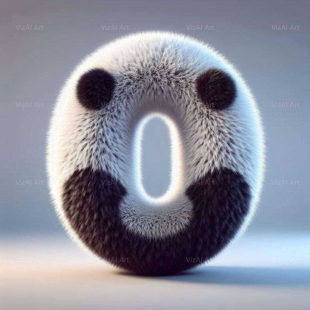 Panda alphabet letter O