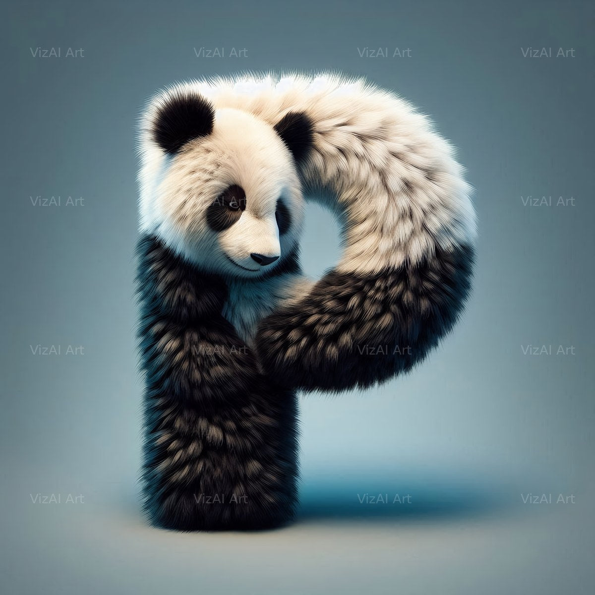 Panda alphabet letter P