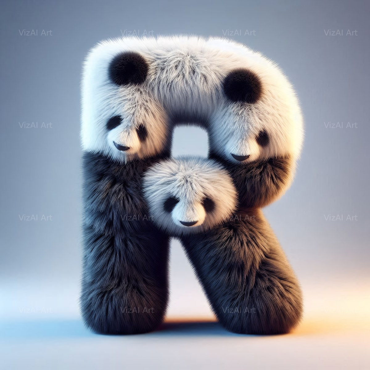 Panda alphabet letter R