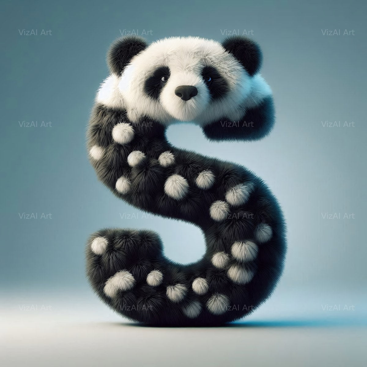 Panda alphabet letter S