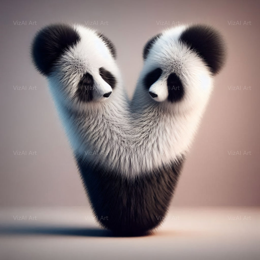 Panda alphabet letter V