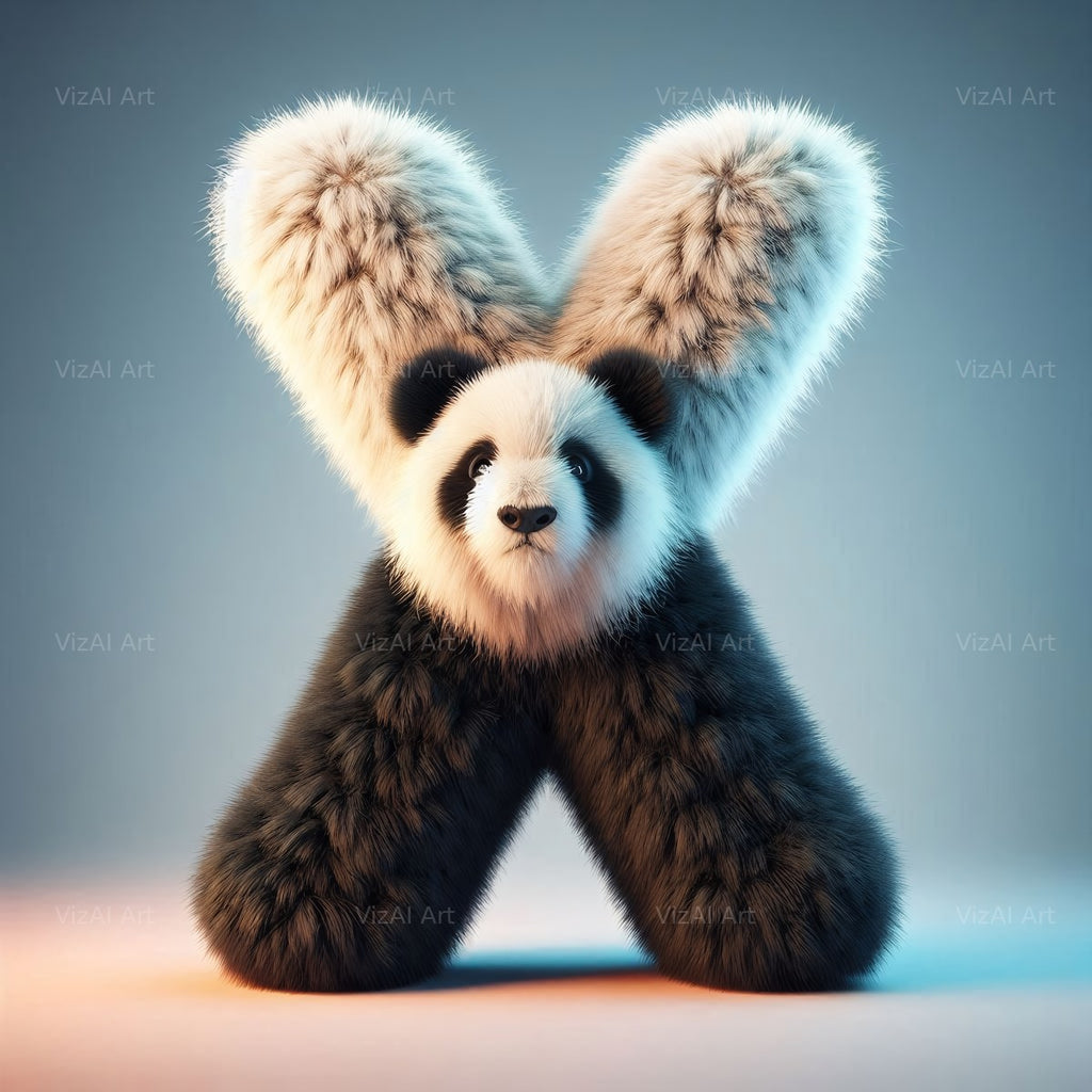 Panda alphabet letter X