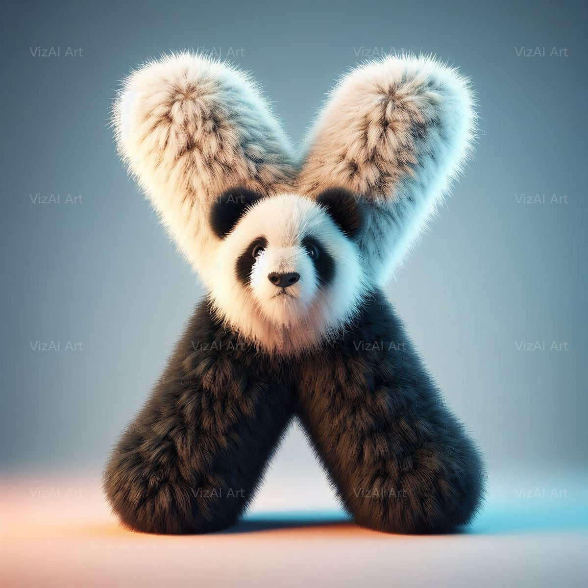 Panda alphabet letter X