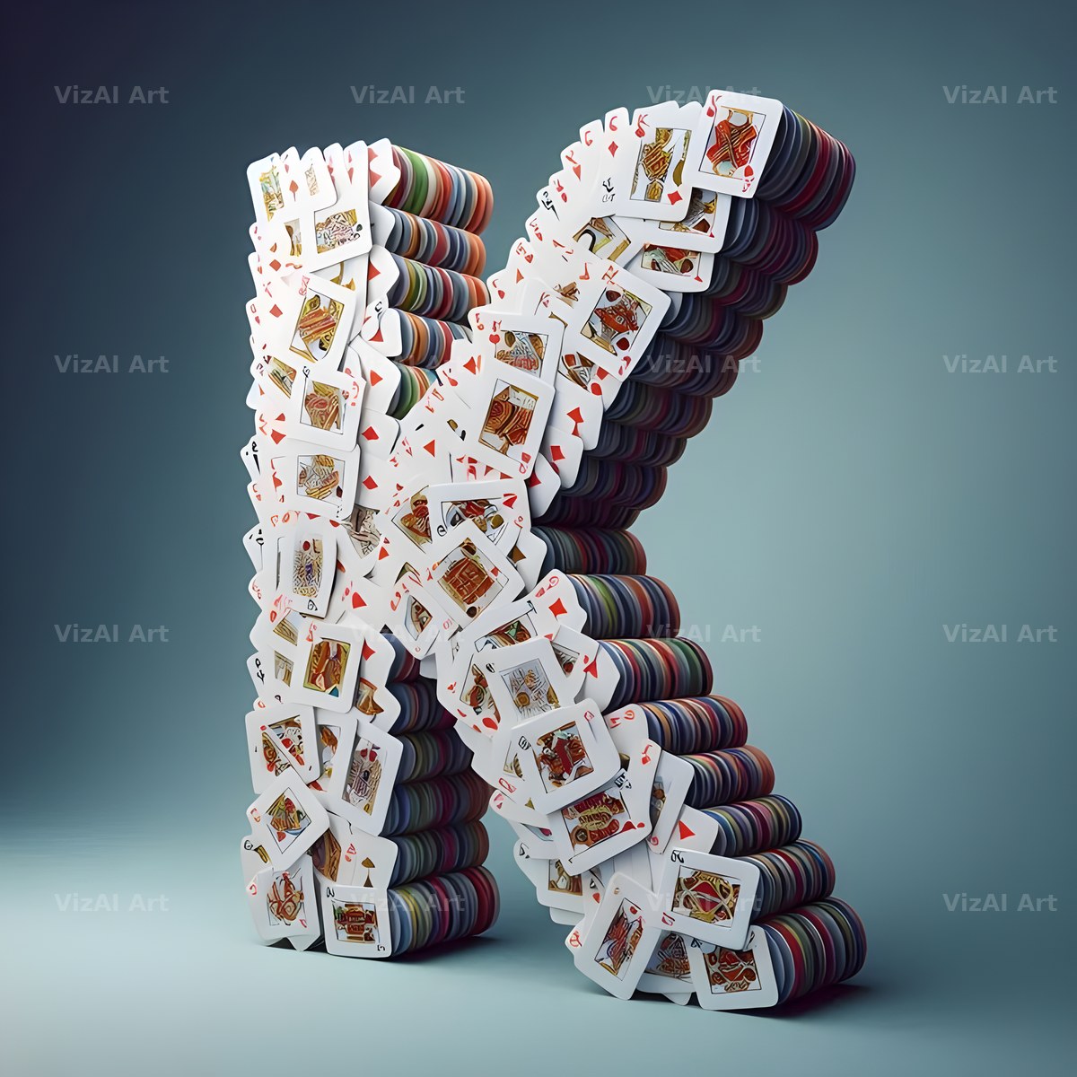 Playing Card alphabet letter K