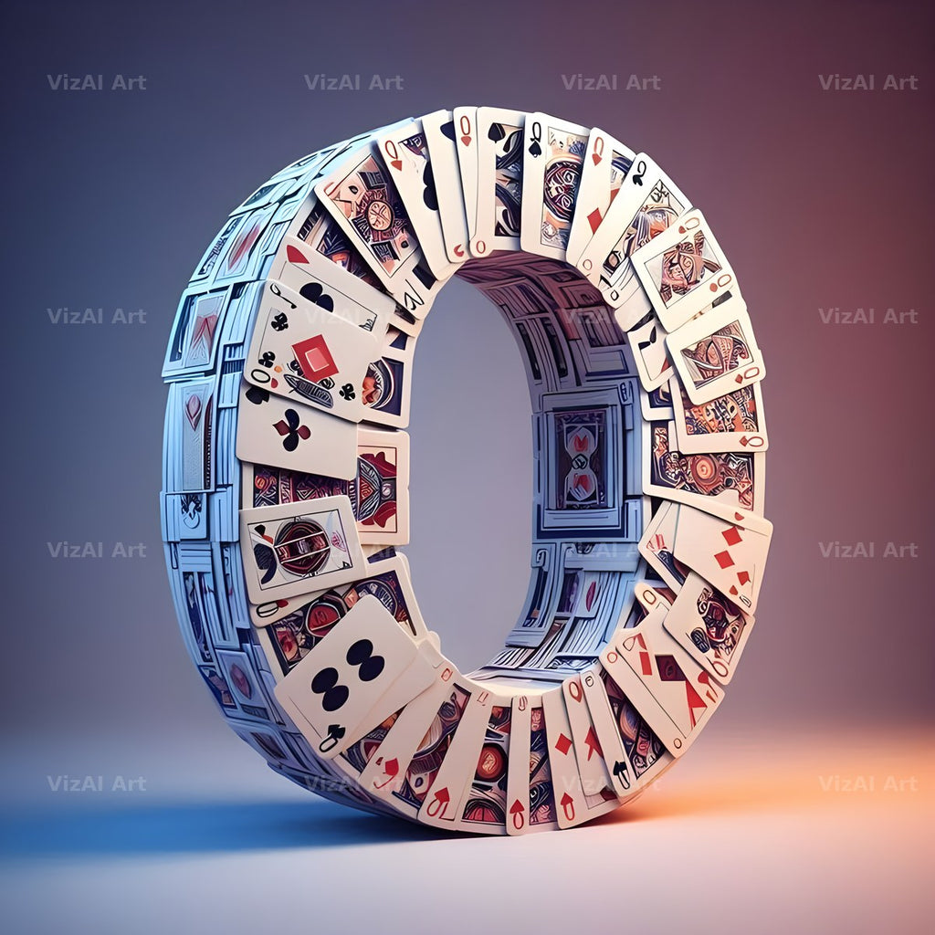 Playing Card alphabet letter O