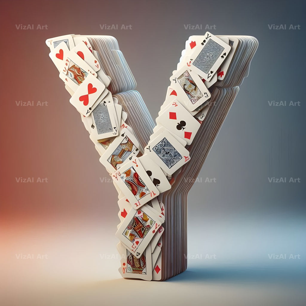 Playing Card alphabet letter Y