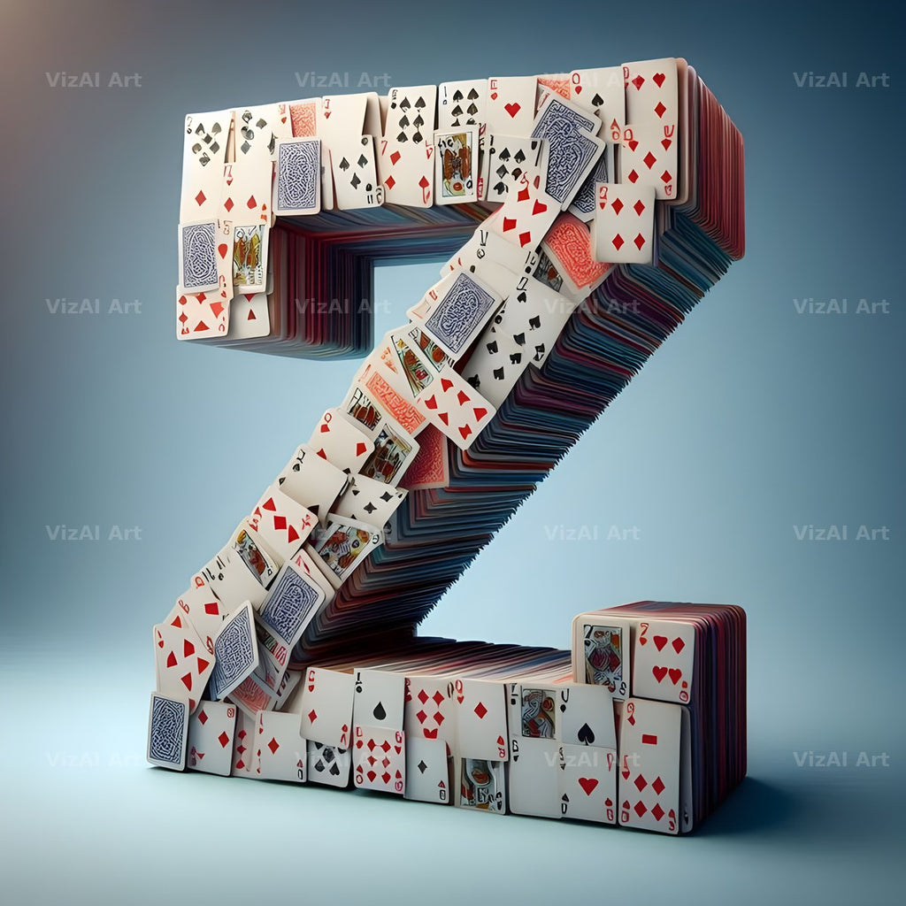 Playing Card alphabet letter Z