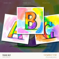 Painted Canvas Colour alphabet — choose an individual printable letter