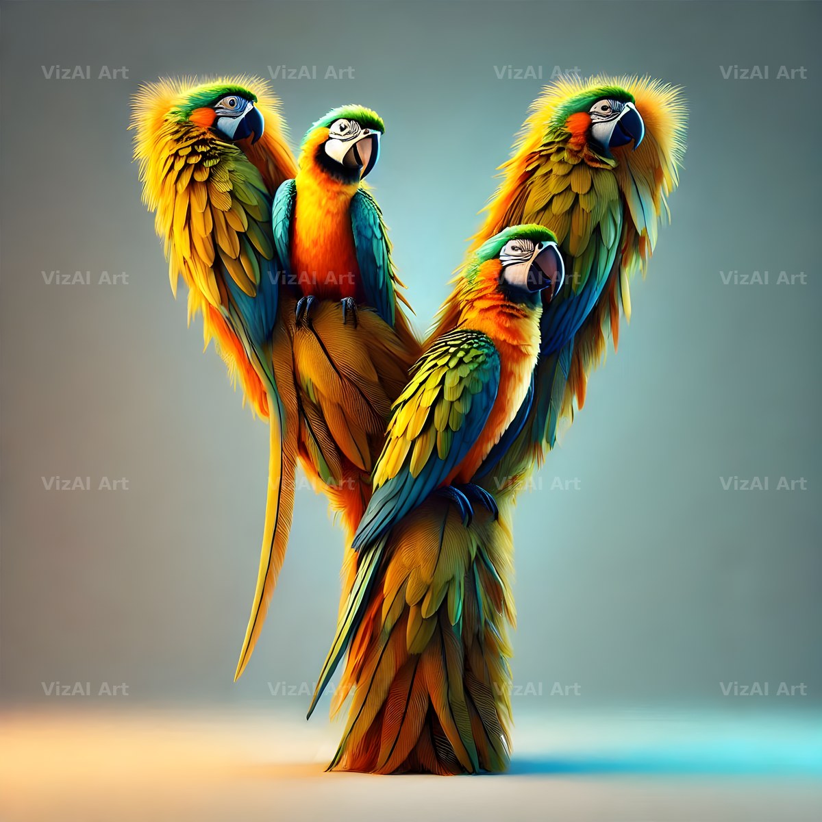 Feather alphabet letter Y