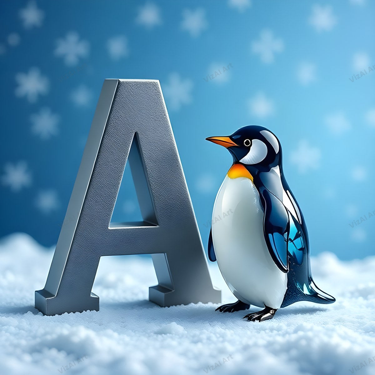 Penguin alphabet letter A