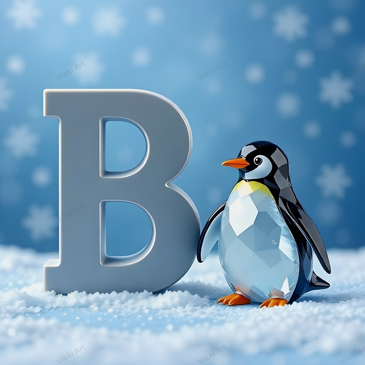 Penguin alphabet letter B