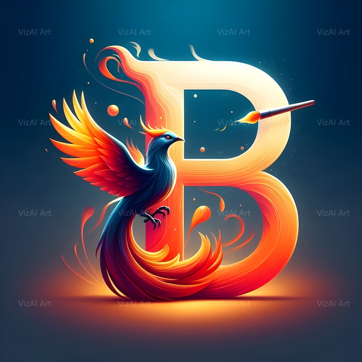 Phoenix alphabet letter B