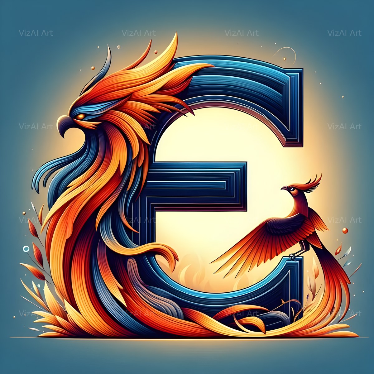 Phoenix alphabet letter E