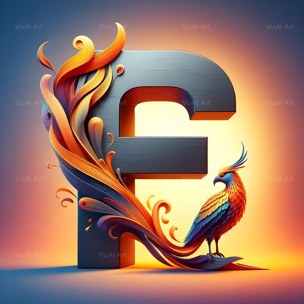 Phoenix alphabet letter F