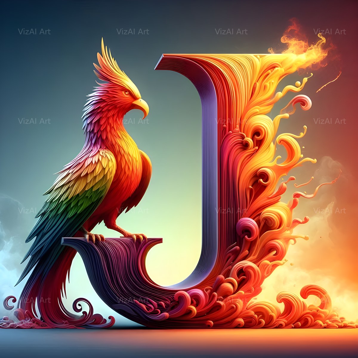 Phoenix alphabet letter J