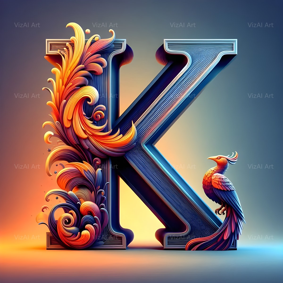 Phoenix alphabet letter K