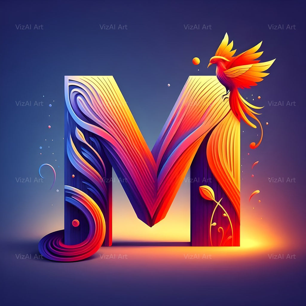 Phoenix alphabet letter M