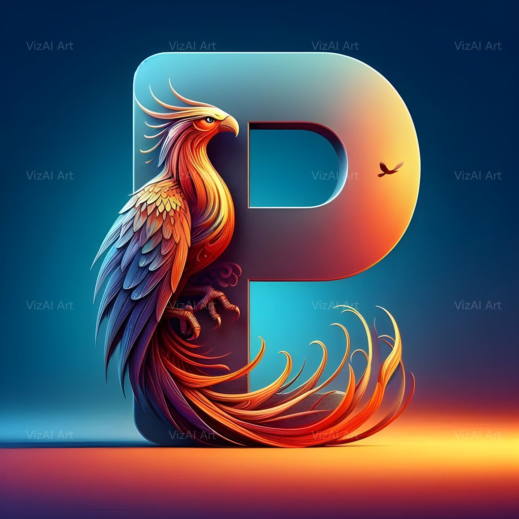 Phoenix alphabet letter P