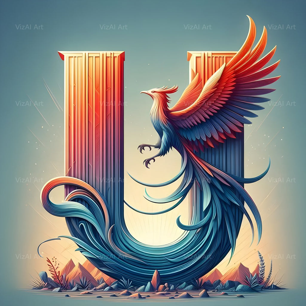 Phoenix alphabet letter U