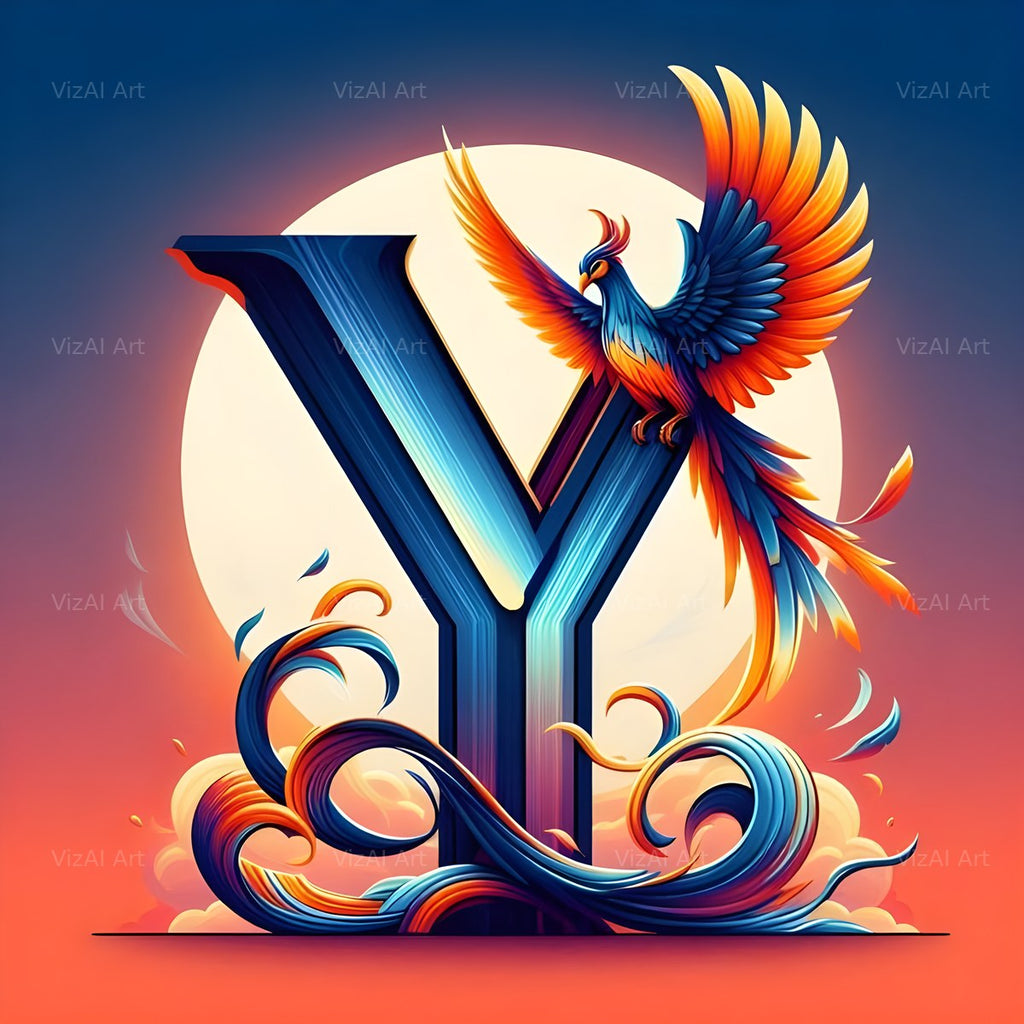 Phoenix alphabet letter Y
