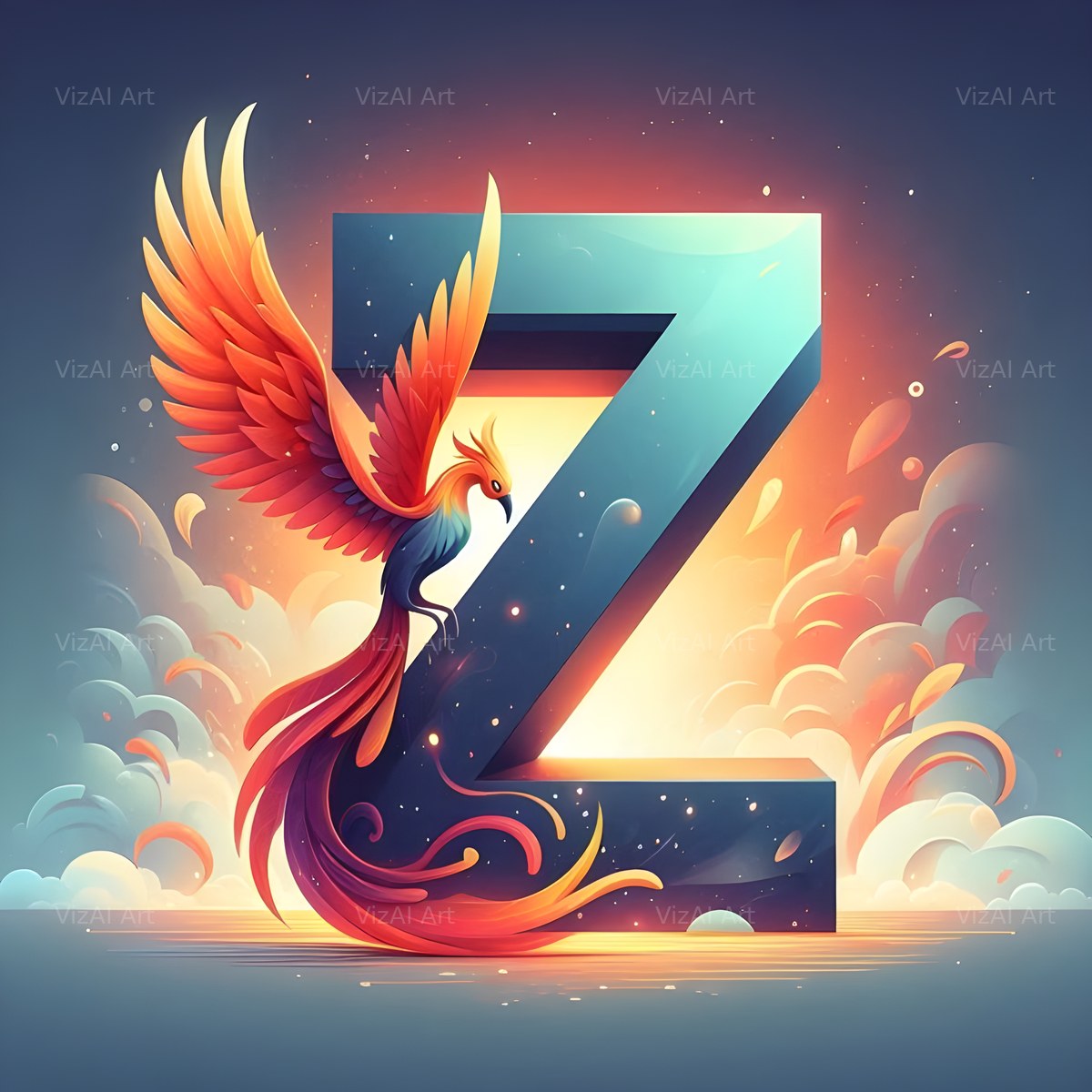 Phoenix alphabet letter Z