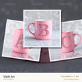 Pink Coffee Mug alphabet — choose an individual printable letter