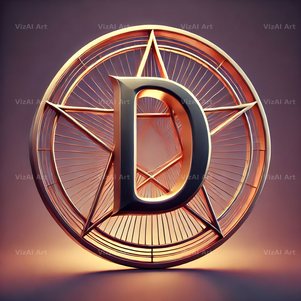 Pentagram alphabet letter D