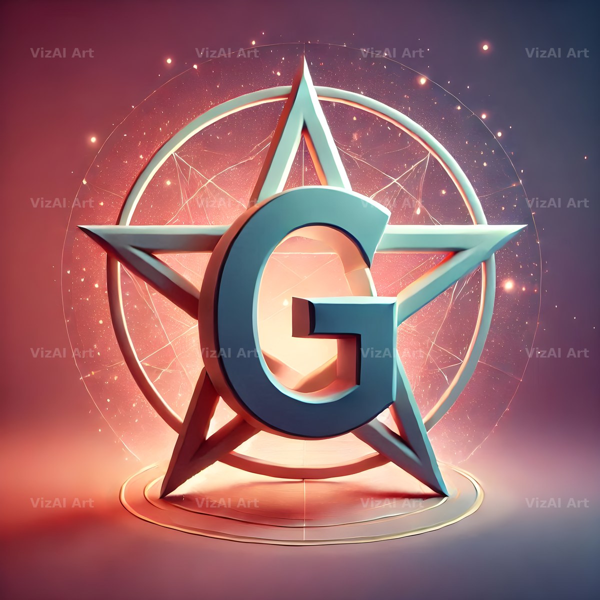 Pentagram alphabet letter G