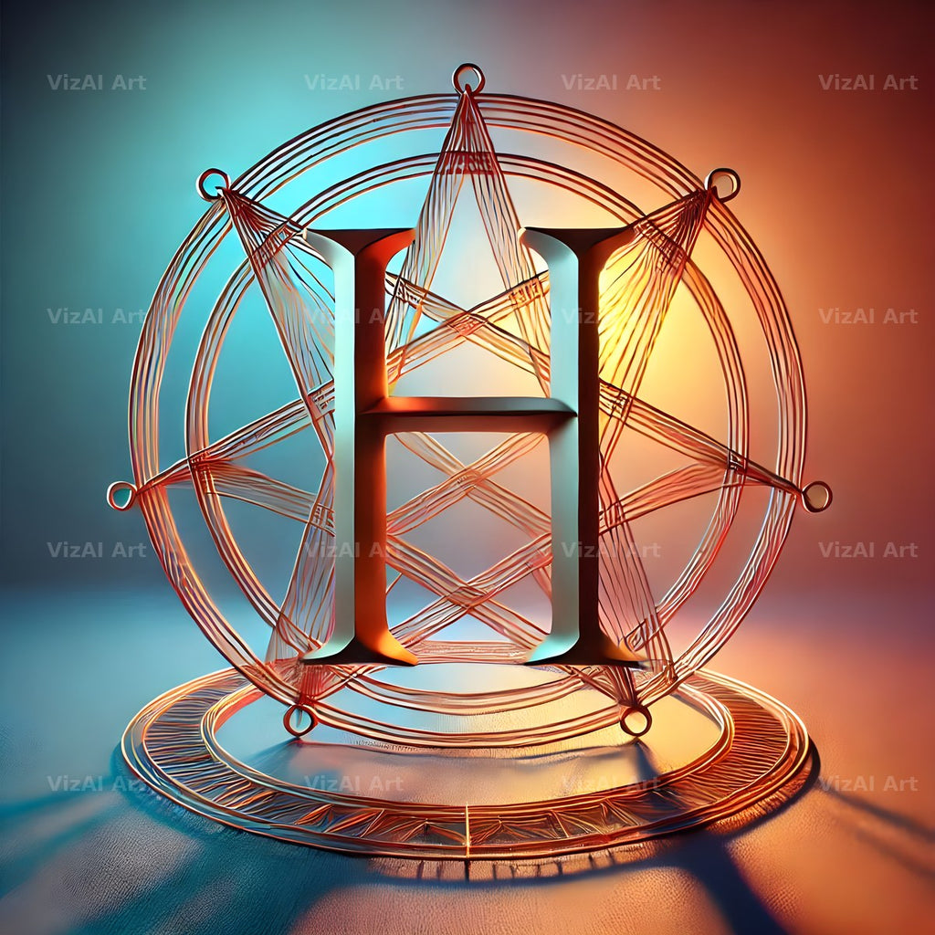 Pentagram alphabet letter H