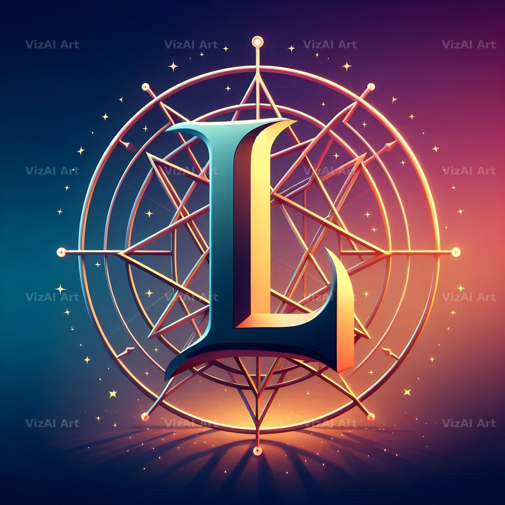Pentagram alphabet letter L