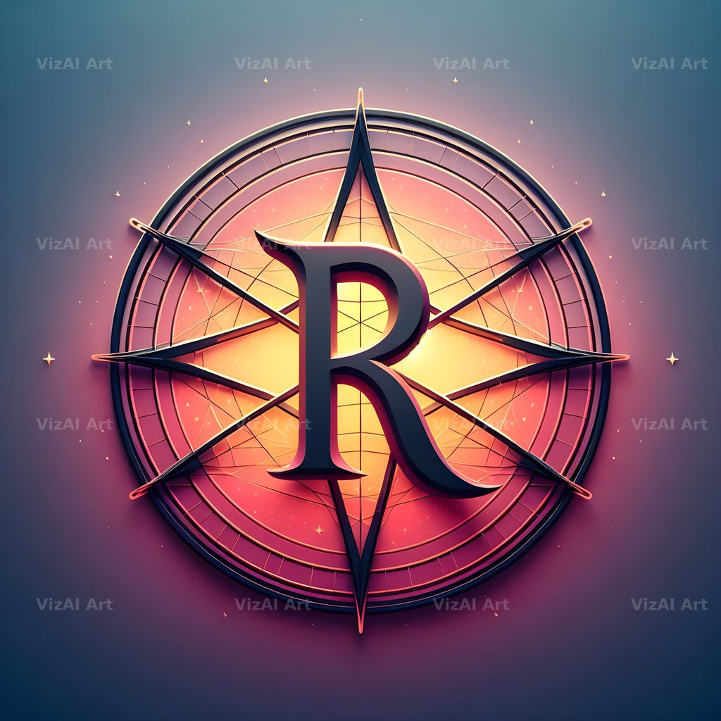 Pentagram alphabet letter R