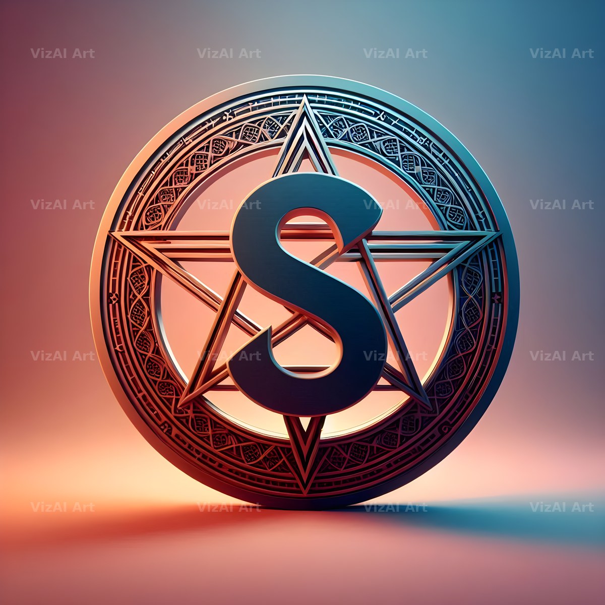Pentagram alphabet letter S