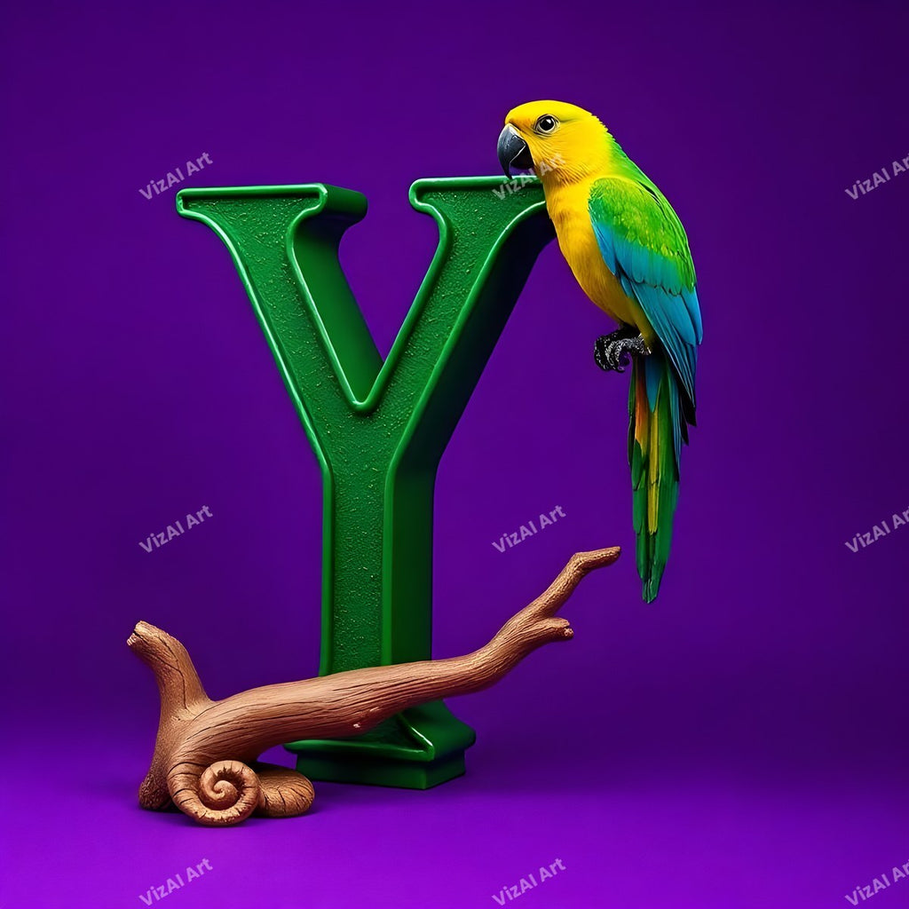Parrot alphabet letter Y