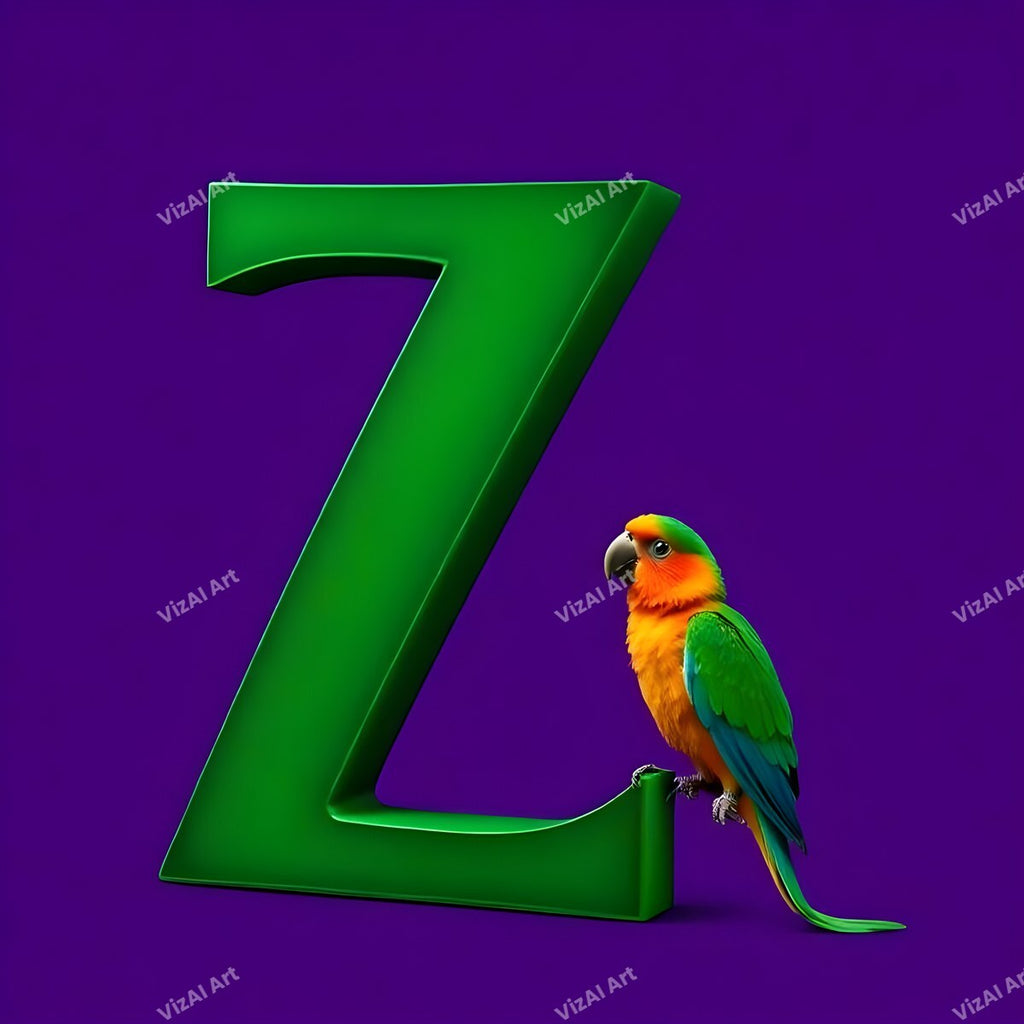 Parrot alphabet letter Z
