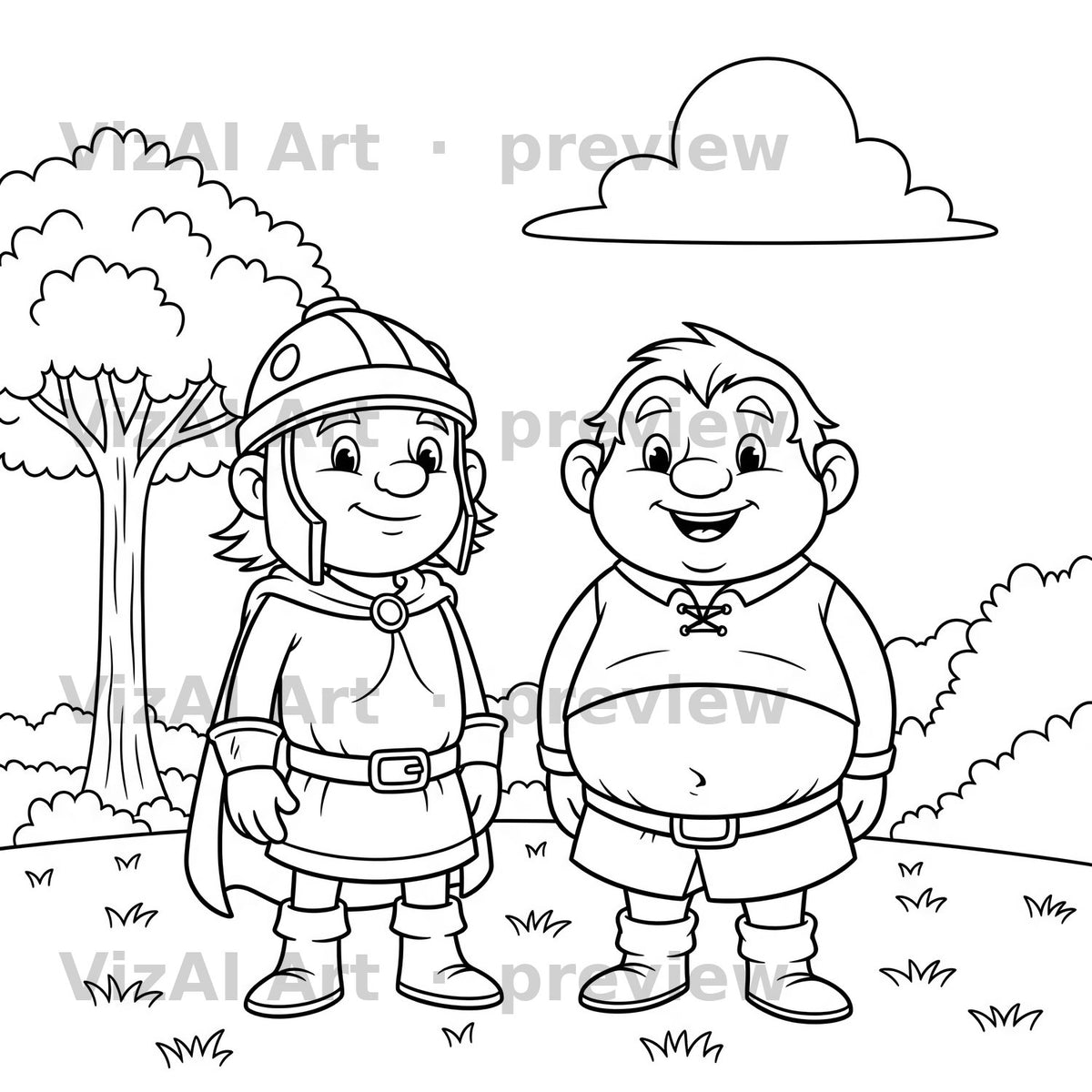 Cute Kids & Characters Coloring Pages — sample page