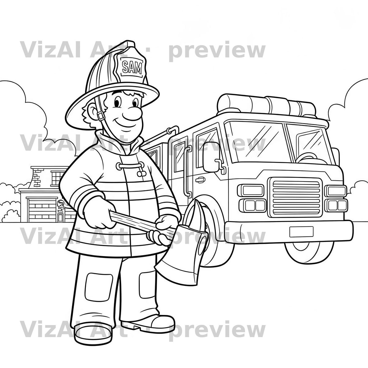 Places, Travel & Architecture Coloring Pages — sample page