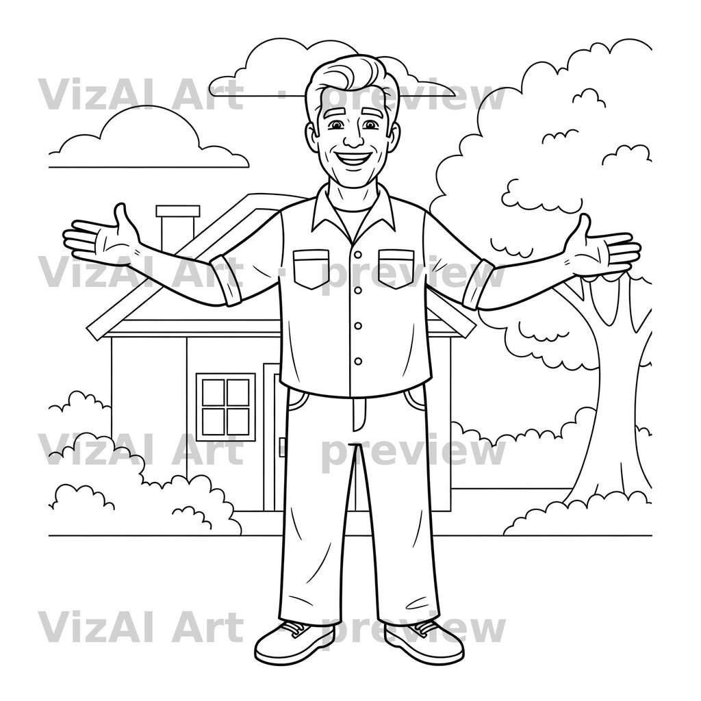 Portraits & People Coloring Pages — sample page
