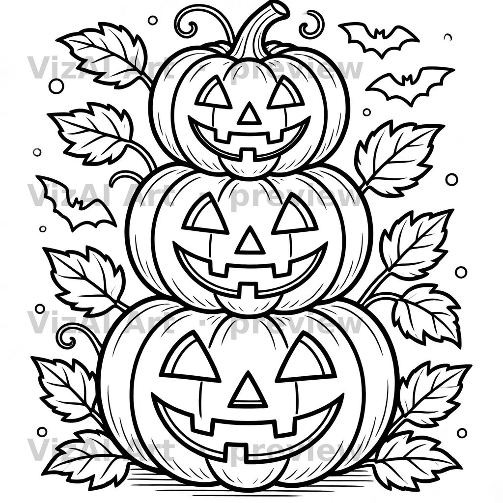 Halloween & Creatures Coloring Pages — sample page