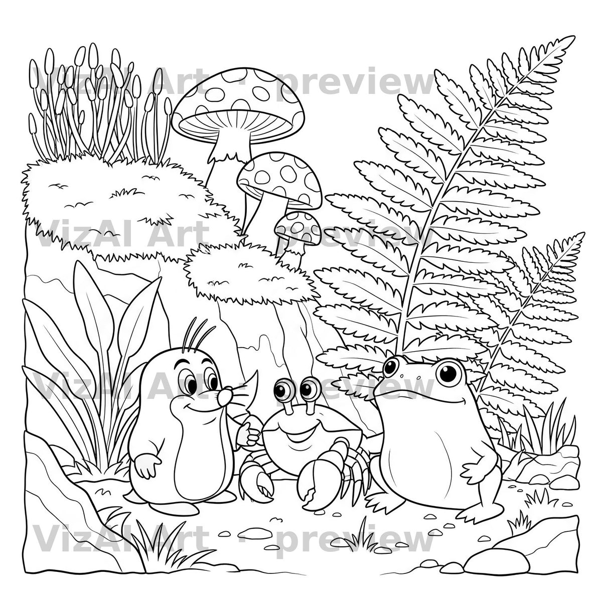 Nature, Flowers & Food Coloring Pages — sample page