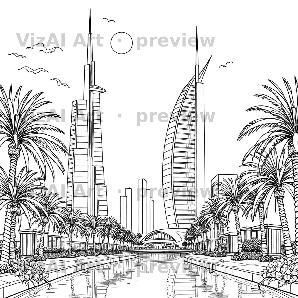 Places, Travel & Architecture Coloring Pages — sample page
