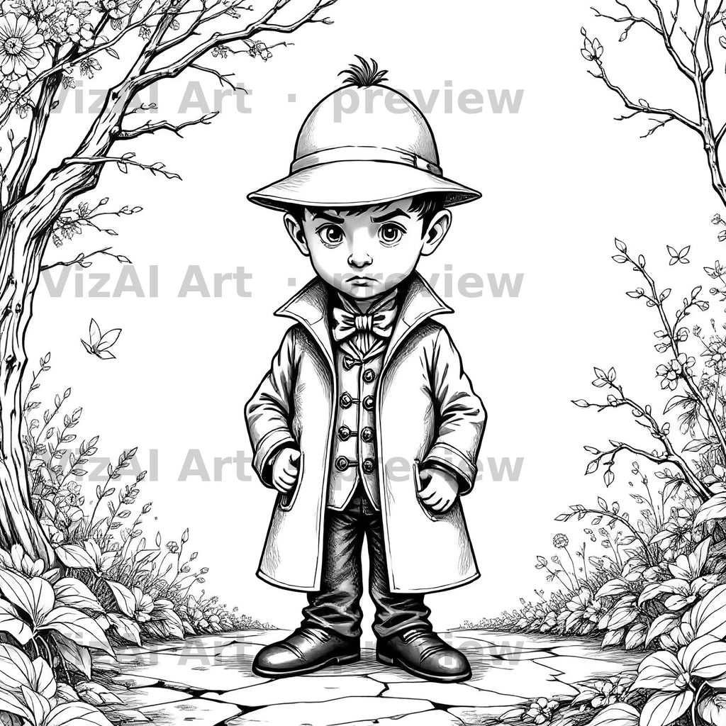 Cute Kids & Characters Coloring Pages — sample page
