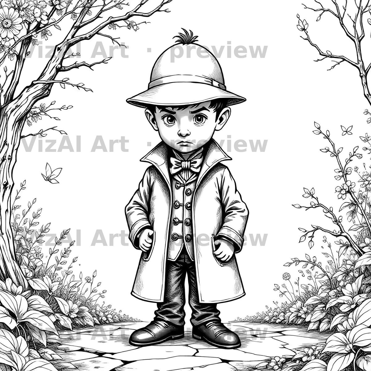Cute Kids & Characters Coloring Pages — sample page
