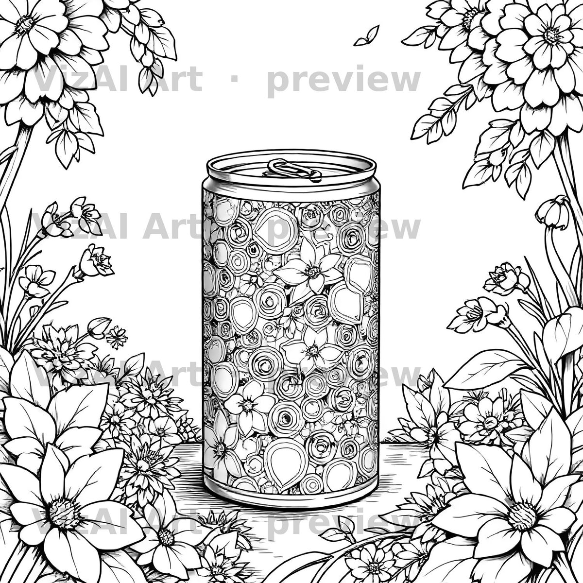 Vintage Objects & Christmas Coloring Pages — sample page