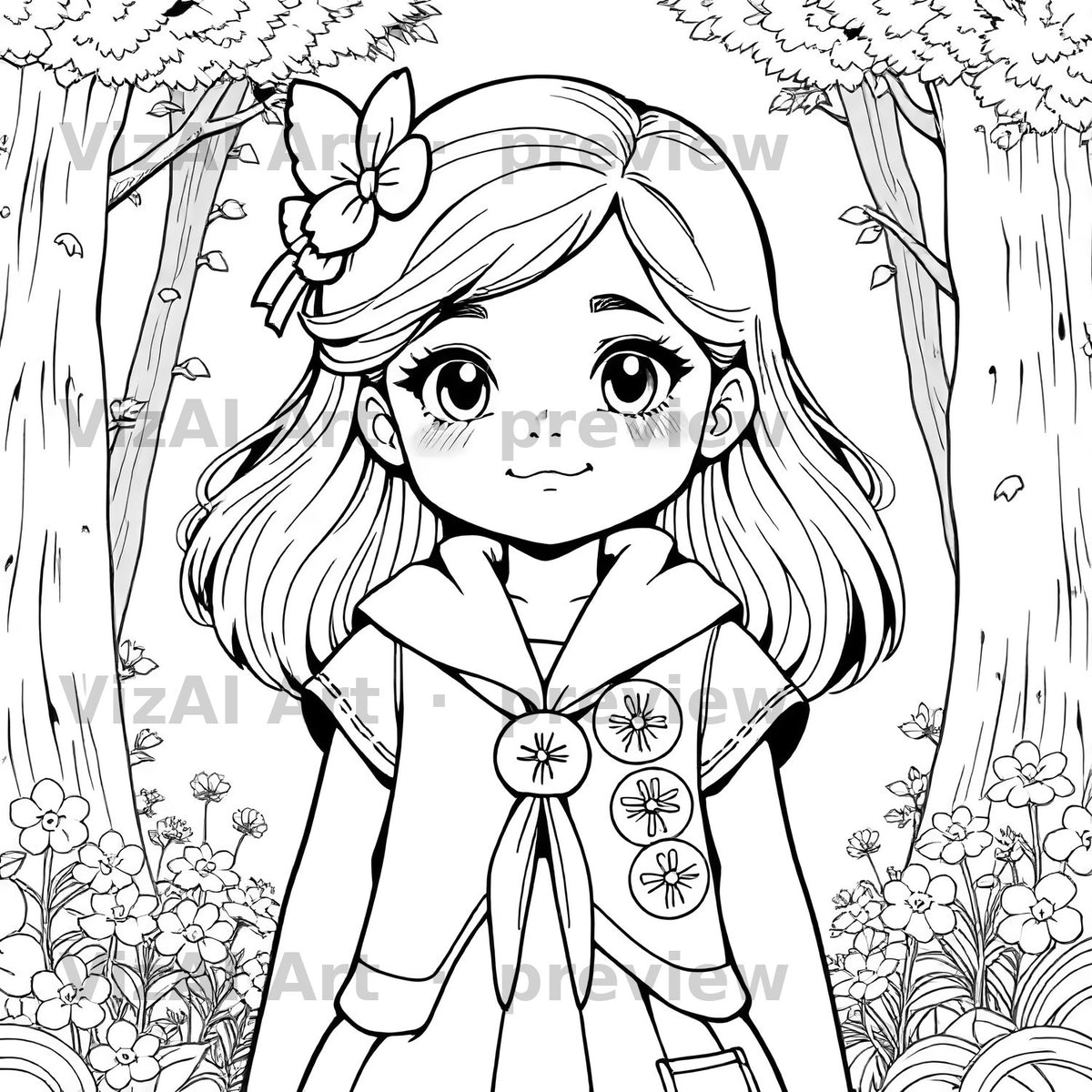 Portraits & People Coloring Pages — sample page