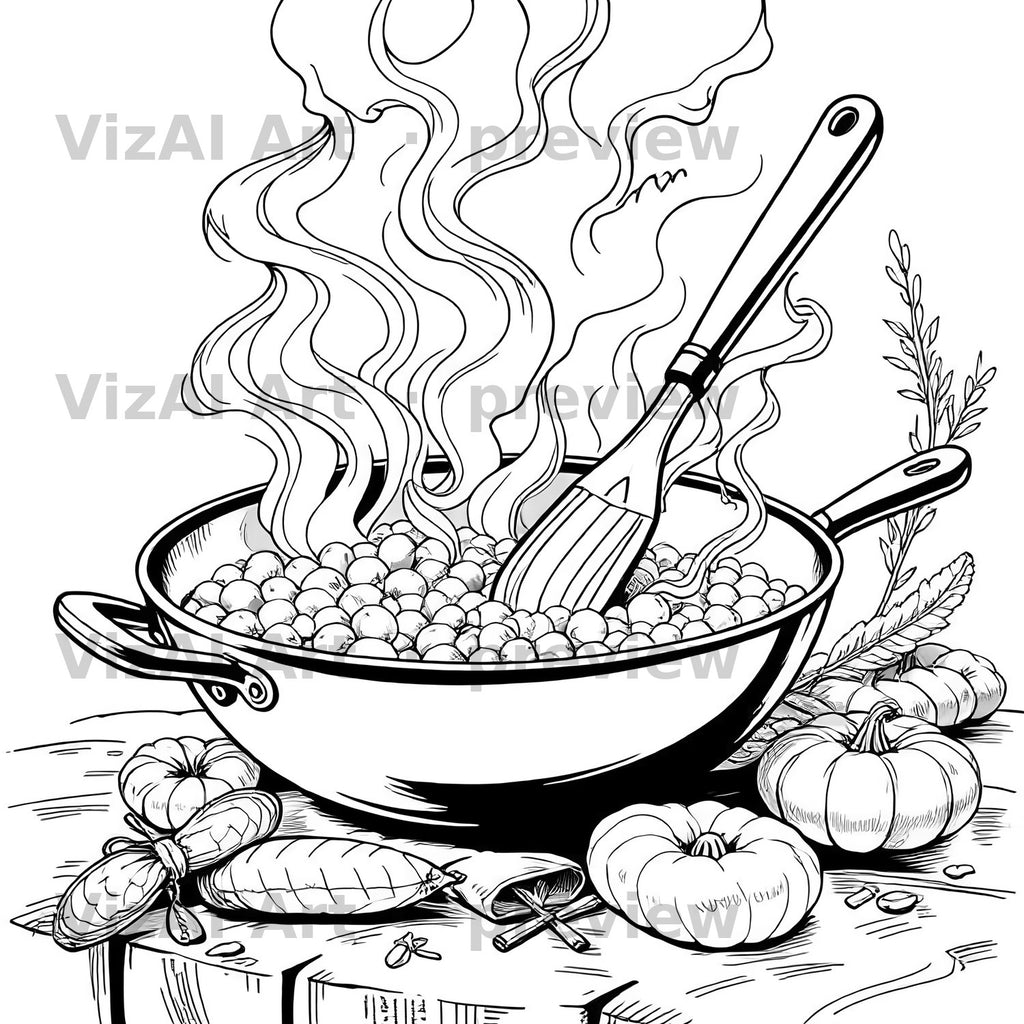 Nature, Flowers & Food Coloring Pages — sample page