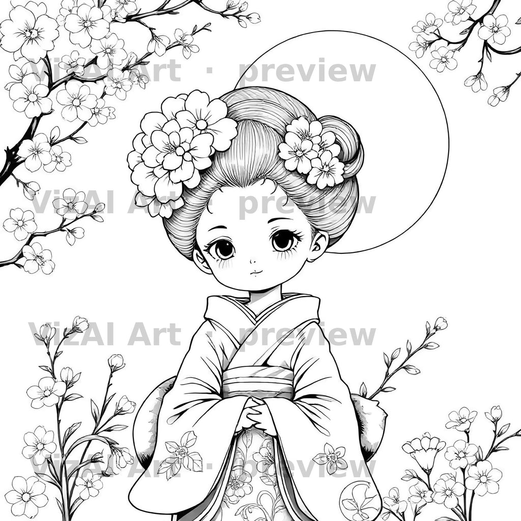 Portraits & People Coloring Pages — sample page